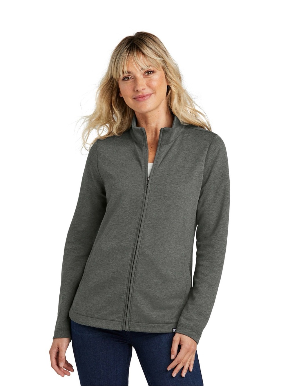 TravisMathew Women's Coveside Full-Zip Up Jacket Heather Gray Size Small
